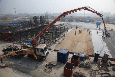 Фото выгрузки бетона автобетононасосом